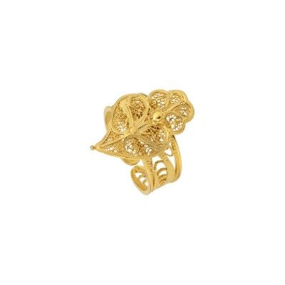 Anel Cora��o de Viana - Dourado