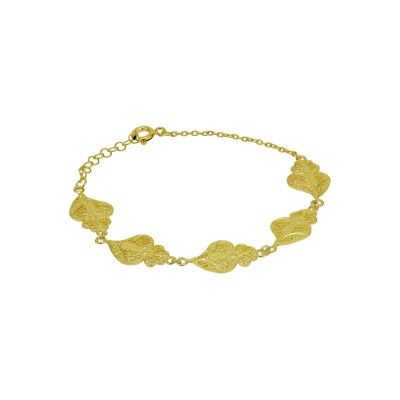Pulseira 5 Cora��es de Viana - Dourado