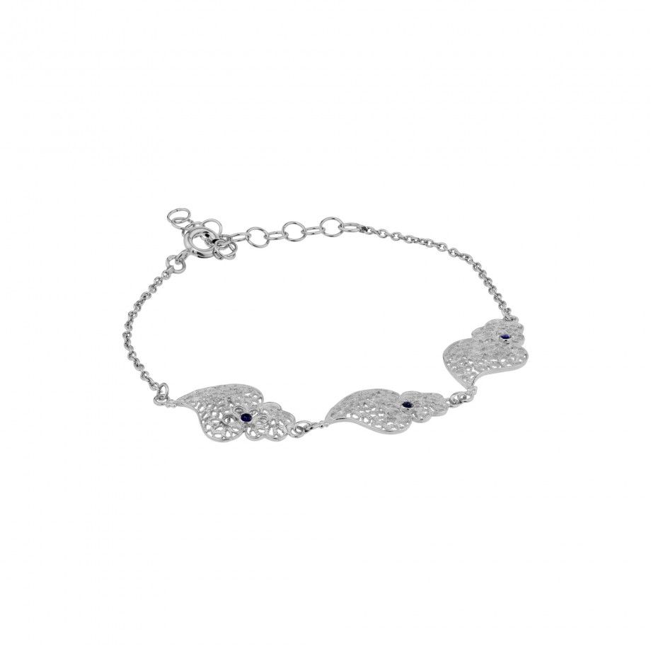 Pulseira 3 Cora��es de Viana