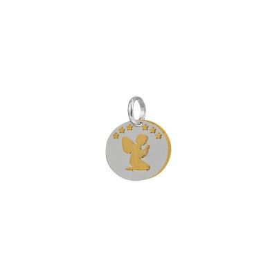 Medalha Anjo c/ Ora��o - Dourado
