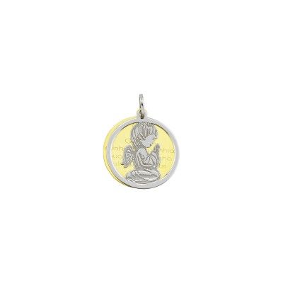 Medal Angel Gabriel w/ Prayer - Golden Medal Angel Gabriel w/ Prayer - Golden